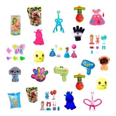 Imagem de Kit 24 Brinquedos Variados Infantil Lembrancinha Festa Prenda Pescaria