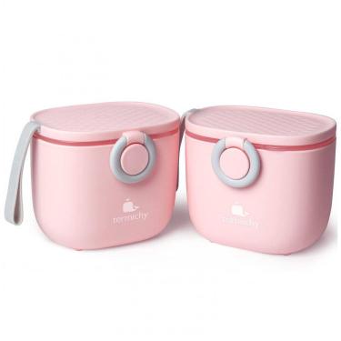 Imagem de Dispenser Fórmula Bebê Termichy Rosa Portátil com Alça e Colher 250g 2un