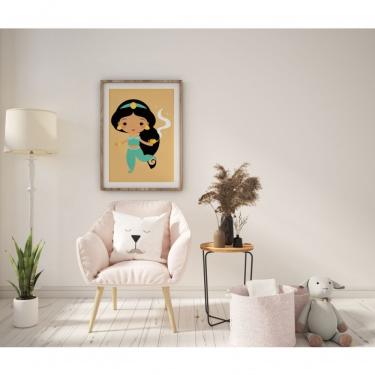 Imagem de Quadro Infantil Baby Jasmine Retangular 30X40 em Vinil com Ou sem Vidro Moldura Baixa Branca para Decoração