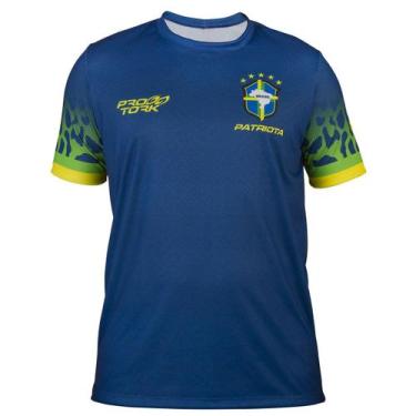 Imagem de Camiseta do Brasil  2022 Feminino Baby Look Adulto Pro Tork, Azul, G
