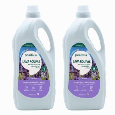 Imagem de Kit 2 Lava Roupas Líquido Lavanda Positiva 6L