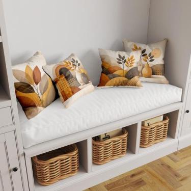 Imagem de Kit 4 Capas De Almofadas Tecido Decorativas Abstrato Floral 40x40 cm -