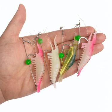 Imagem de Isca de Camarões Artificais para pesca kit com 4 unidades - TATUDEBOA