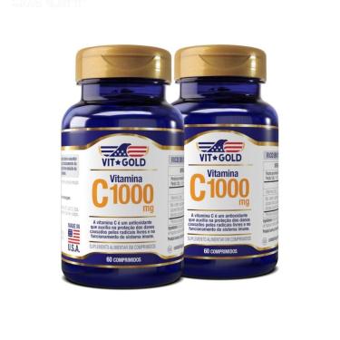 Imagem de Vitamina C 1000 mg Vitgold Kit 2x 60 comprimidos-Unissex