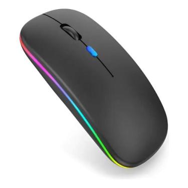 Imagem de Mouse Sem Fio Recarregavel Wireless 2.4ghz Bluetooth Led Rgb - Congrat