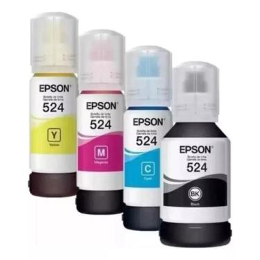Imagem de KIT 4 REFIL T524 sendo, 1BLACK, 1 CYAN, 1 YELLOM, 1 MAGENTA - L6580