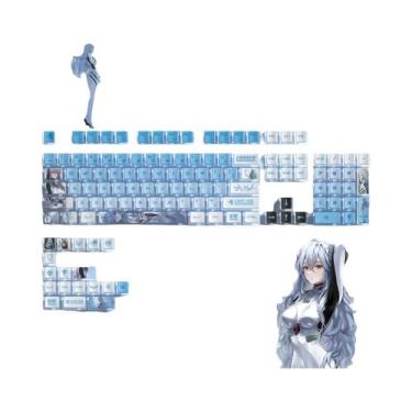 Imagem de Keycap De Sublimação Térmica PBT Transparente Eva Rebuild of Evangelio
