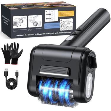 Imagem de Escova Elétrica para Churrasqueira Kindoo 800 RPM com Luz LED em Aço I