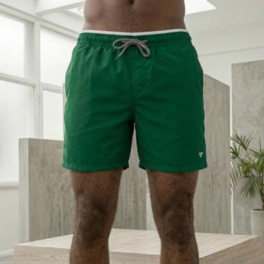Imagem de Short Praia Masculino de Tactel com Elástico Cordão e Bolsos Ideal par