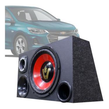 Imagem de Caixa Som Automotivo Trio Completa Subwoofer Gm Onix Prisma - OESTESOM