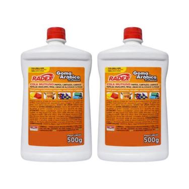 Imagem de Kit 2 Goma arábica profissional Radex 500g para papéis