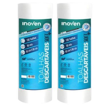 Imagem de Toalhas Descartáveis Pet Soft Plus Inoven 45x80cm Rolo Com 200un