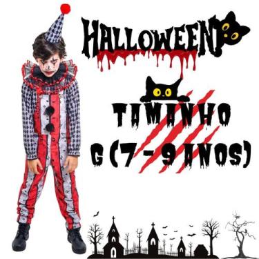 Imagem de Fantasia Halloween Infantil Palhaço Luxo Anjo Fantasias, G(7-9 ANOS)