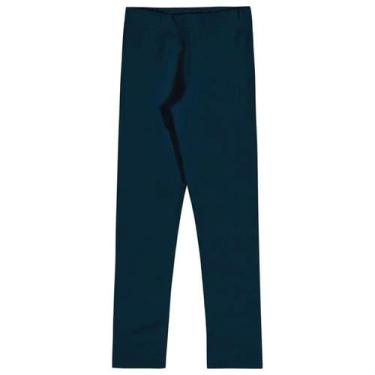 Imagem de Calça Legging Feminina Infantil Menina Cotton Elian, Marinho, 8