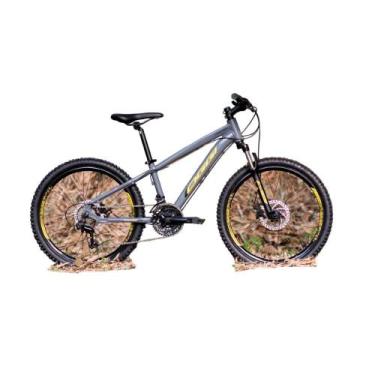Imagem de Bicicleta oggi hacker - aro 24, Cinza, Amarelo, Preto, UNI