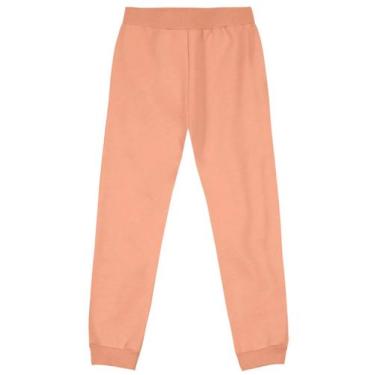 Imagem de Calça Jogger Básica Infantil Menina em Moletom Laranja - Brandili, 4