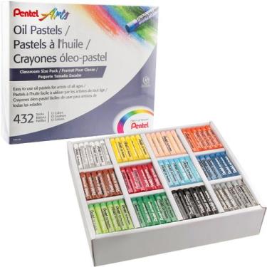Imagem de Giz Pastel Pentel Arts Profissional 12 Cores 432 Bastões Desenho tecni