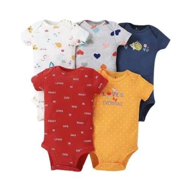 Imagem de Macacão Bebê de Algodão (5 Unidades) - Kit de Roupas para Recém-Nascid