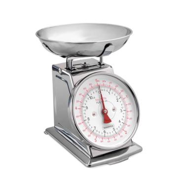 Imagem de Balança para Cozinha Analógica Adatto com Bandeja Removível em Aço Inox Uso Doméstico Inox Tramontina