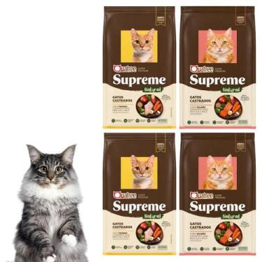 Imagem de Kit Ração Para Gatos Castrados Quatree Supreme Sabor 2 Frango e Arroz 