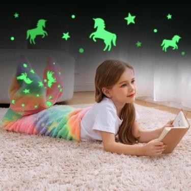 Imagem de Cobertor Infantil Cauda De Sereia Manta Saco De Dormir Linda - Yeet