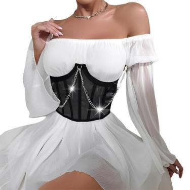Imagem de Cinto Corrente Underbust Corset Modela Cintura Levanta Seios - Belt, M