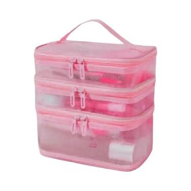 Imagem de Bolsa De Viagem Transparente De Grande Capacidade Com Malha, Organizad
