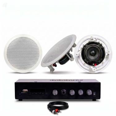 Imagem de Kit Premium JBL 4x Pares Arandela 6CO2R + Potência Frahm 1000 G5 + Cab