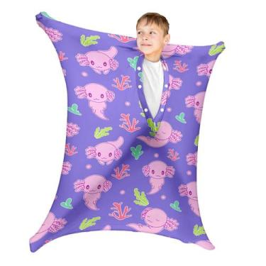 Imagem de Meia Corporal Sensorial Mrazqev Axolotl Grande para Crianças