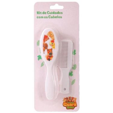 Imagem de Kit de Cuidados com os Cabelos Branco- Turminha Guará - Turma Guará