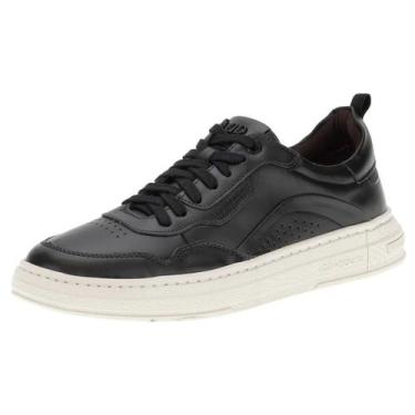 Imagem de Tenis Masculino Resistente Couro Democrata Cloudy Denim Jake, Preto, 3