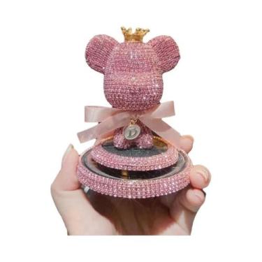 Imagem de Urso De Cabeça Grande Para Decoração Automotiva Com Coroa De Diamantes