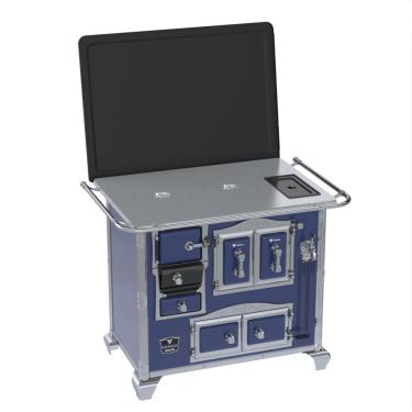 Imagem de Fogao a Lenha Venax n 2 Imperador Chapa de Aluminio Azul SD