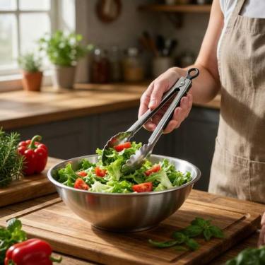 Imagem de Pegador de Salada em Aço Inoxidável 20cm - Original