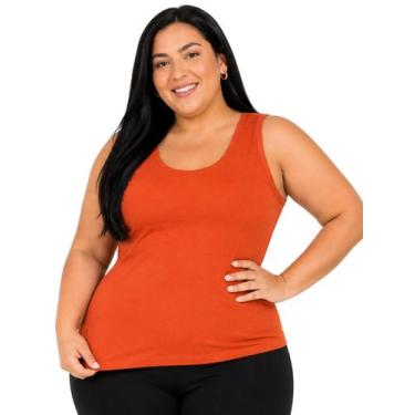 Imagem de Regata Plus Size Feminina Anistia Lisa Fitness Poliamida Com Elastano 