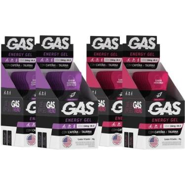 Imagem de Kit 4x Caixas Gas Gel Energético 40 Sachês Bodyaction Sabor - Congratu