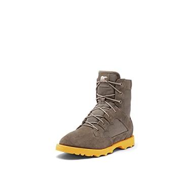 Imagem de Sorel Bota masculina Caribou OTM WP — Botas de chuva de couro à prova d'água, Tundra, amarelo cibernético, 43