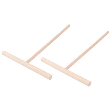 Imagem de Hemoton 2 peças de crepe em forma de T, espátula de madeira, ferramentas de crepe de madeira, acessórios para fazer crepes, espátulas de crepe para fazer crepes