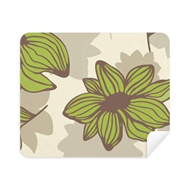 Imagem de Pano de limpeza de tinta de flor verde marrom limpador de tela 2 peças tecido de camurça