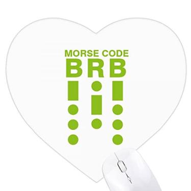 Imagem de Mousepad Morse's Code Will Back Art Deco moderno coração tapete de borracha para escritório