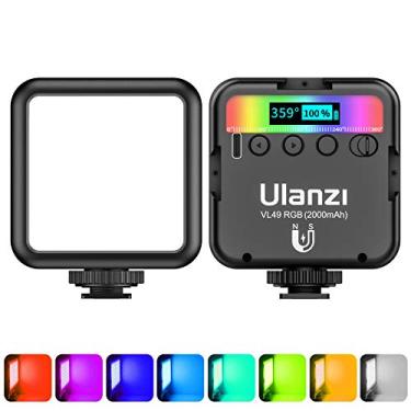 Imagem de ULANZI Luzes de vídeo VL49 RGB, luz de câmera LED 360° iluminação portátil colorida para fotografia com 3 sapatos frios, 2000 mAh CRI recarregável 95+ 2500-9000K lâmpada de painel