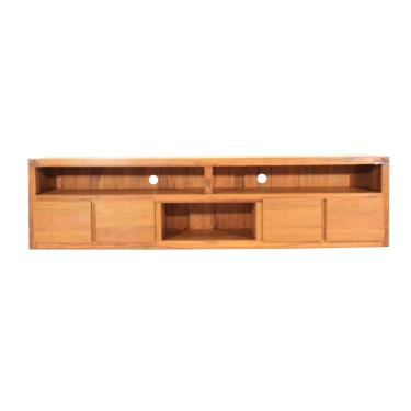 Imagem de Rack Milão 290cm para sala de tv - Peroba Rosa