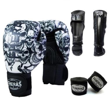 Imagem de Kit Boxe Muay Thai Fheras Top Caveira (03000246)