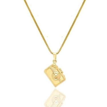 Imagem de Colar Profissão Maquina Fotográfica Banhado A Ouro