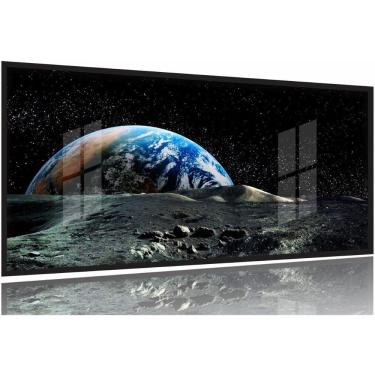 Imagem de Quadro Decorativo Planeta Terra 130x60 Moldura Preta 2x2