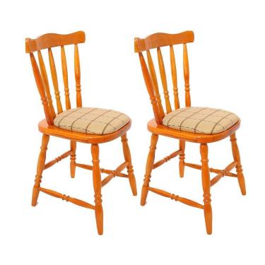 Imagem de Kit com 2 Cadeiras Piratini em Madeira e Estofamento Colonial 155