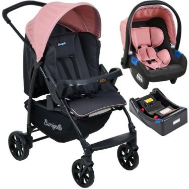 Imagem de Carrinho de Bebe Burigotto Ecco Bebe Conforto Base CZ Rosa