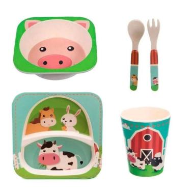 Imagem de Jogo para Refeição Infantil Eco Friendly Mimo Style Bf20198