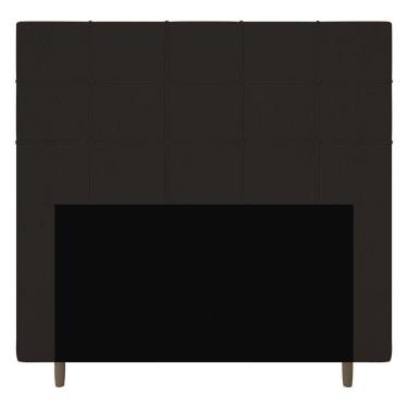 Imagem de Cabeceira Box Casal Queen Size Leiria 160cm Suede Marrom