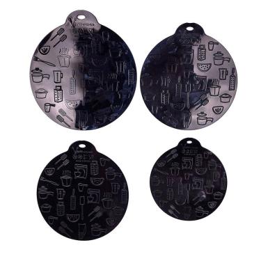 Imagem de Fogão De Indução Almofada De Silicone VEM 4 Peças Preto